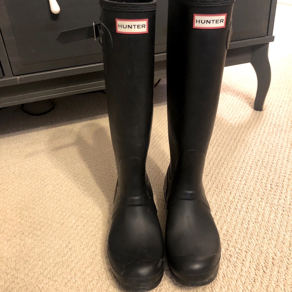 Black Matte Hunter Rain boots